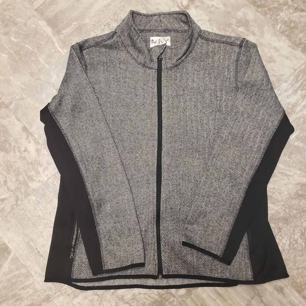 Marc New York Andrew Marc Jacket Womens XXL Black Print Full Zip Activewear 2XL